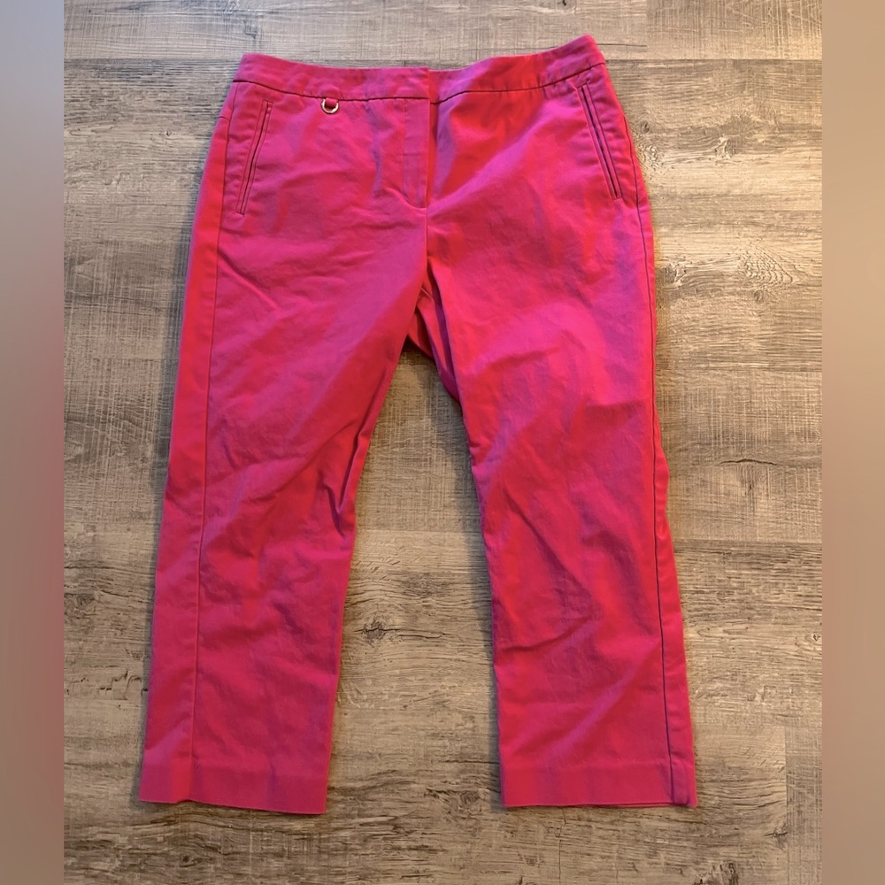 Adrianna Papell Bright Pink Cropped Pants